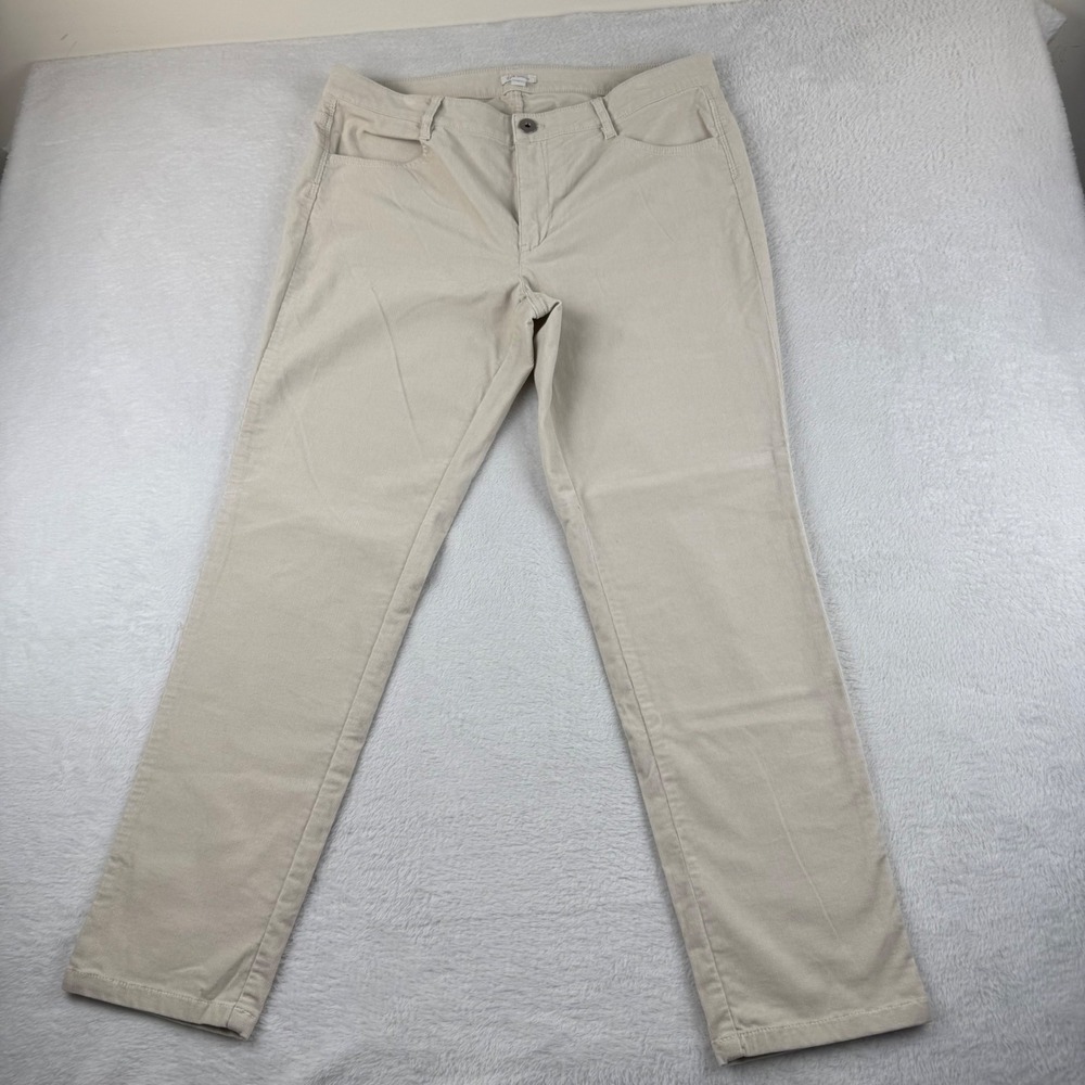 J.‎ Jill Corduroy Pants Womens 12 Beige Straight Leg Mid Rise Stretch 5-Pocket